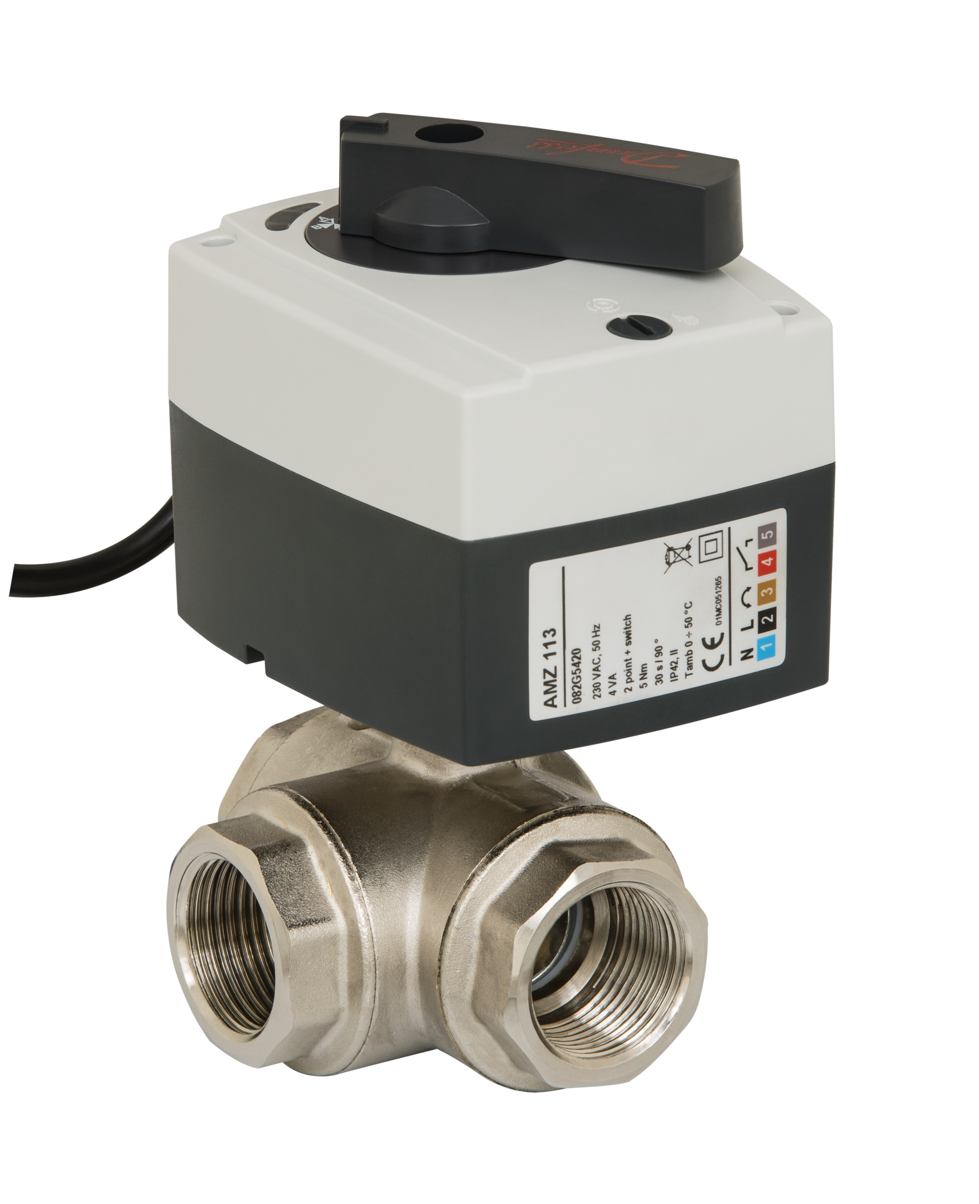 Двухпозиционный кран AMZ 113 DN15 PN40, с электроприводом 220В - фото 