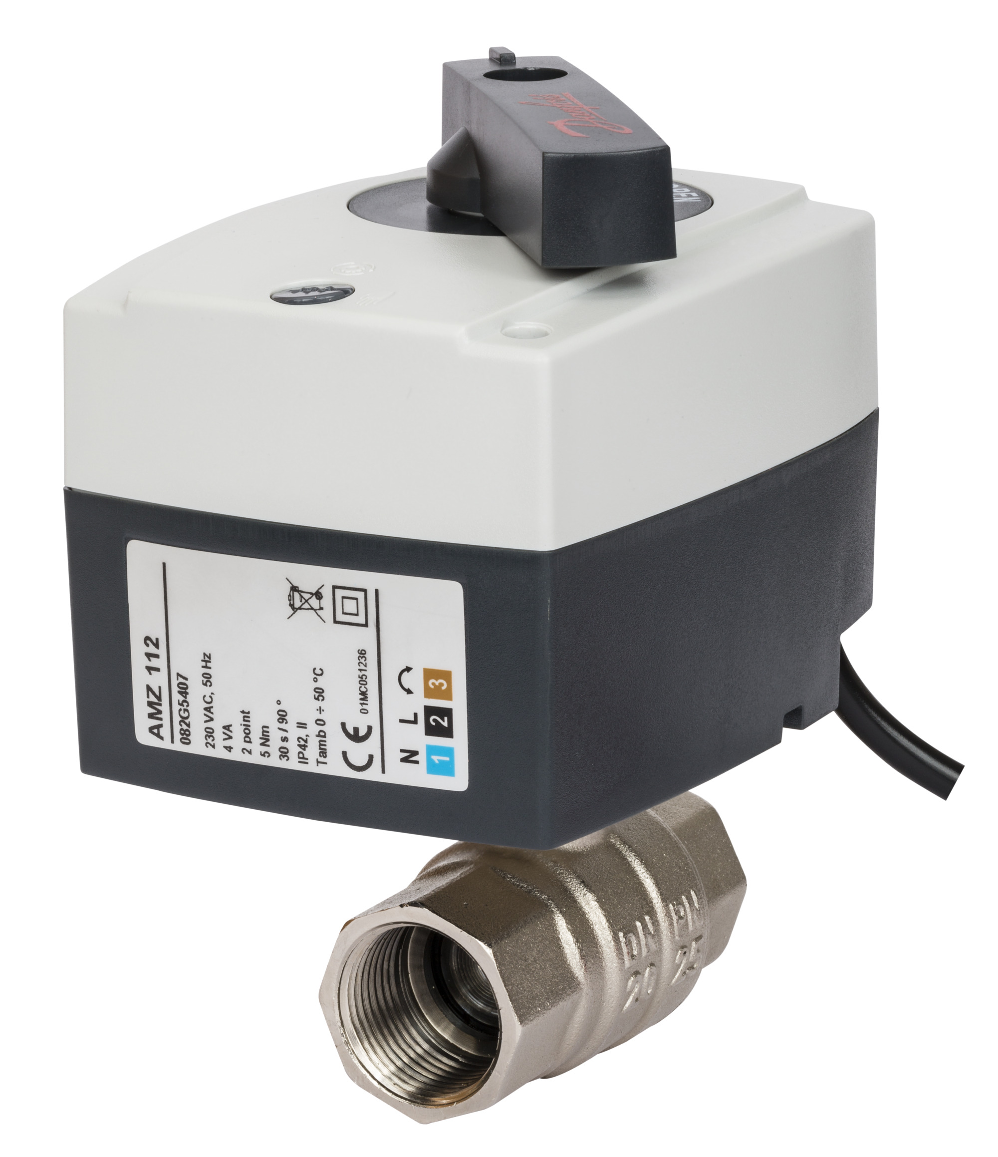 Двухпозиционный кран AMZ 112 DN50 PN25, с электроприводом 220В - фото 